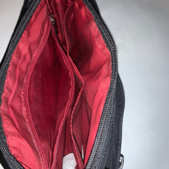 Women's Hedgren Black Quilted Crossbody Bag One Size with red Interior - Picture 7 of 16